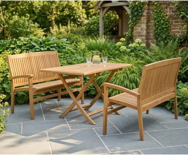 Rimini Teak Table and Benches Set