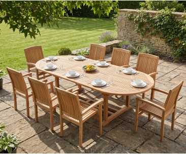 Brompton Extending Garden Table and Chairs Set