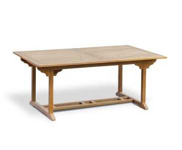 Dorchester Teak Double-Leaf Extending Garden Table 1.8-2.4m x 1.1m