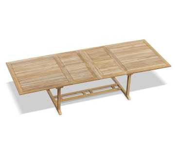 Dorchester Teak Double-Leaf Rectangular Extending Table 2-3m x 1.1m