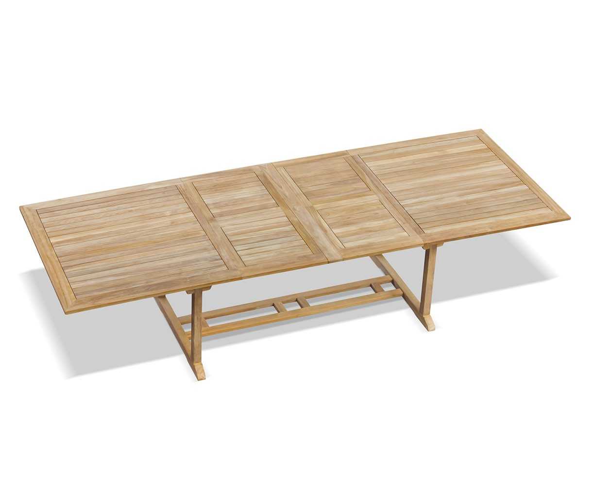 Dorchester Teak Double-Leaf Rectangular Extending Table 2-3m x 1.1m