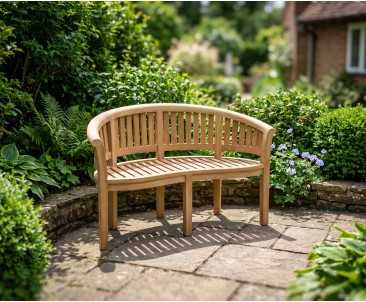 Wimbledon Bijou Teak Banana Bench