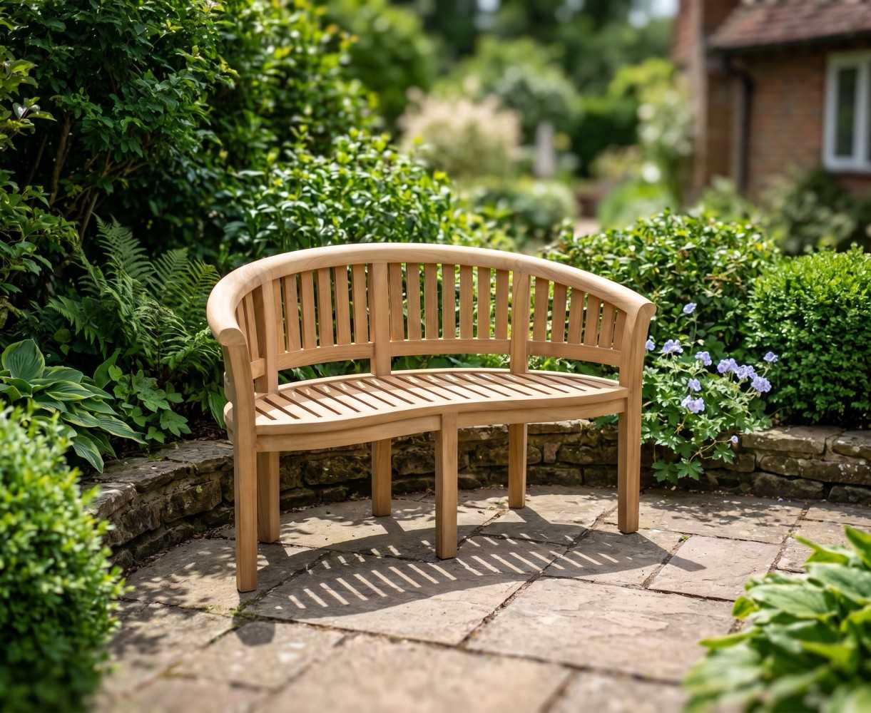 Wimbledon Bijou Teak Banana Bench