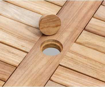 Titan Teak Garden Circular Dining Table - 1.8m