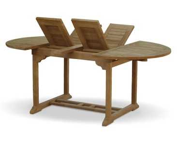 Brompton Teak Extending Garden Table Set with 6 Ashdown Folding Armchairs