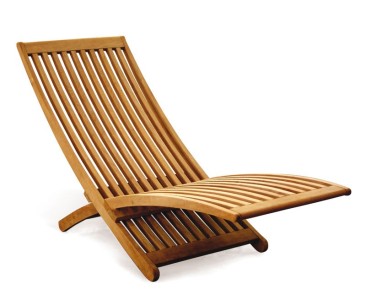 Chelsea Modern Teak Lounger - Garden Sun loungers