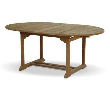 Brompton Teak Extending Garden Table Set with 6 Ashdown Folding Armchairs