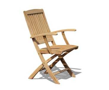 Bijou Garden 6 Seater Extending Dining Set With Folding Chairs