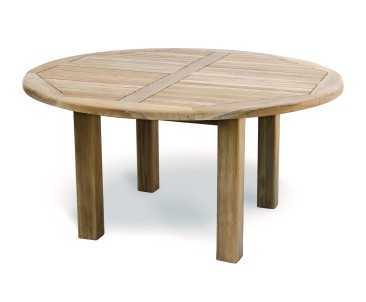 Titan Teak 6 Seater Round Patio Table and Reclining Chairs Set