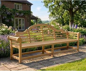 Extra Large Lutyens-Style Teak Bench 2.70m