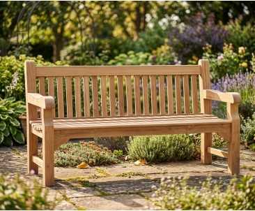 Balmoral Park Bench 6ft Teak Street Bench - 1.8m