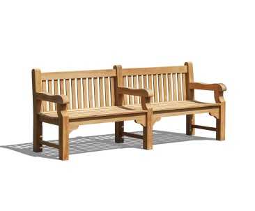 Balmoral Teak 8ft Outdoor Park Bench - 2.4m