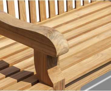 Balmoral Teak 8ft Outdoor Park Bench - 2.4m