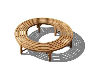Saturn Teak Backless Round Tree Bench | Circular Tree Bench