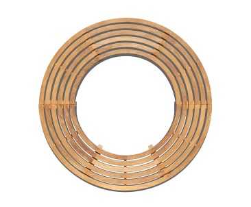 Saturn Teak Backless Round Tree Bench - 220cm