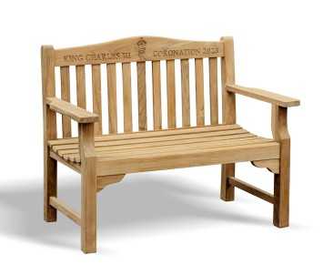 Tribute Teak King Charles III Coronation Bench