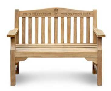 Tribute Teak King Charles III Coronation Bench