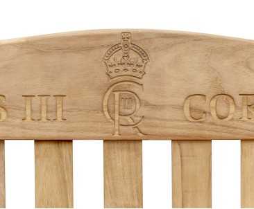 Tribute Teak King Charles III Coronation Bench