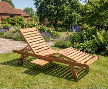 Luxury Teak Sun Lounger