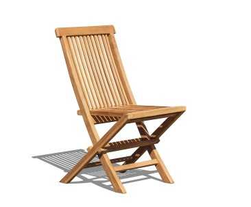 Teak Foldable Low-Back Garden Chair