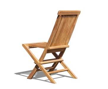 Teak Foldable Low-Back Garden Chair