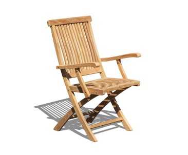 Brompton Teak Folding Armchair