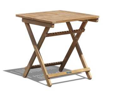 Rimini Teak Square Folding Garden Table
