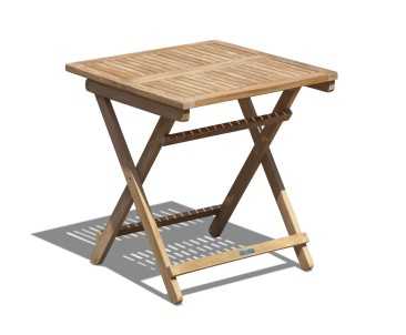 Rimini Teak Square Folding Garden Table