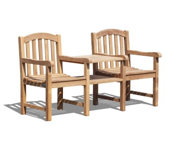 Clivedon Vista Teak Garden Companion Seat | Jack and Jill Seat
