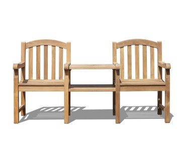 Clivedon Vista Teak Garden Companion Seat | Jack and Jill Seat