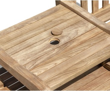 Clivedon Vista Teak Garden Companion Seat | Jack and Jill Seat