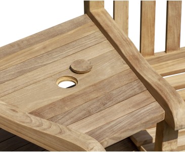 Clivedon Teak Garden Companion Seat - Wooden Garden Love Seat