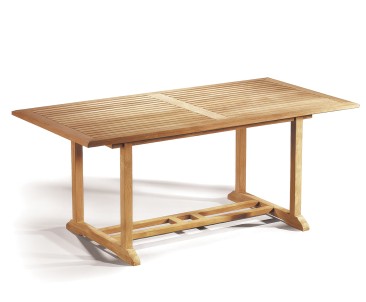 Hilgrove Teak 1.8m Rectangular Garden Table and 6 Folding Chairs Set