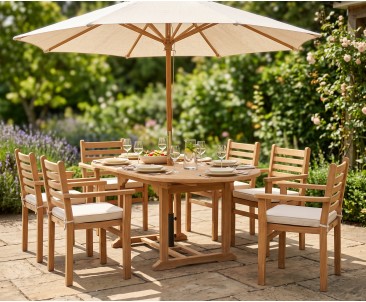 Yale 6 Seat Teak Dining Set
