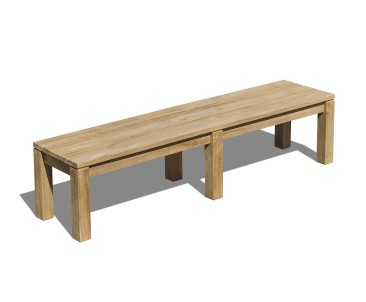 Chichester Teak Backless Bench 2m | School Gym Bench