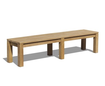 Chichester Teak Backless Bench 2m | School Gym Bench