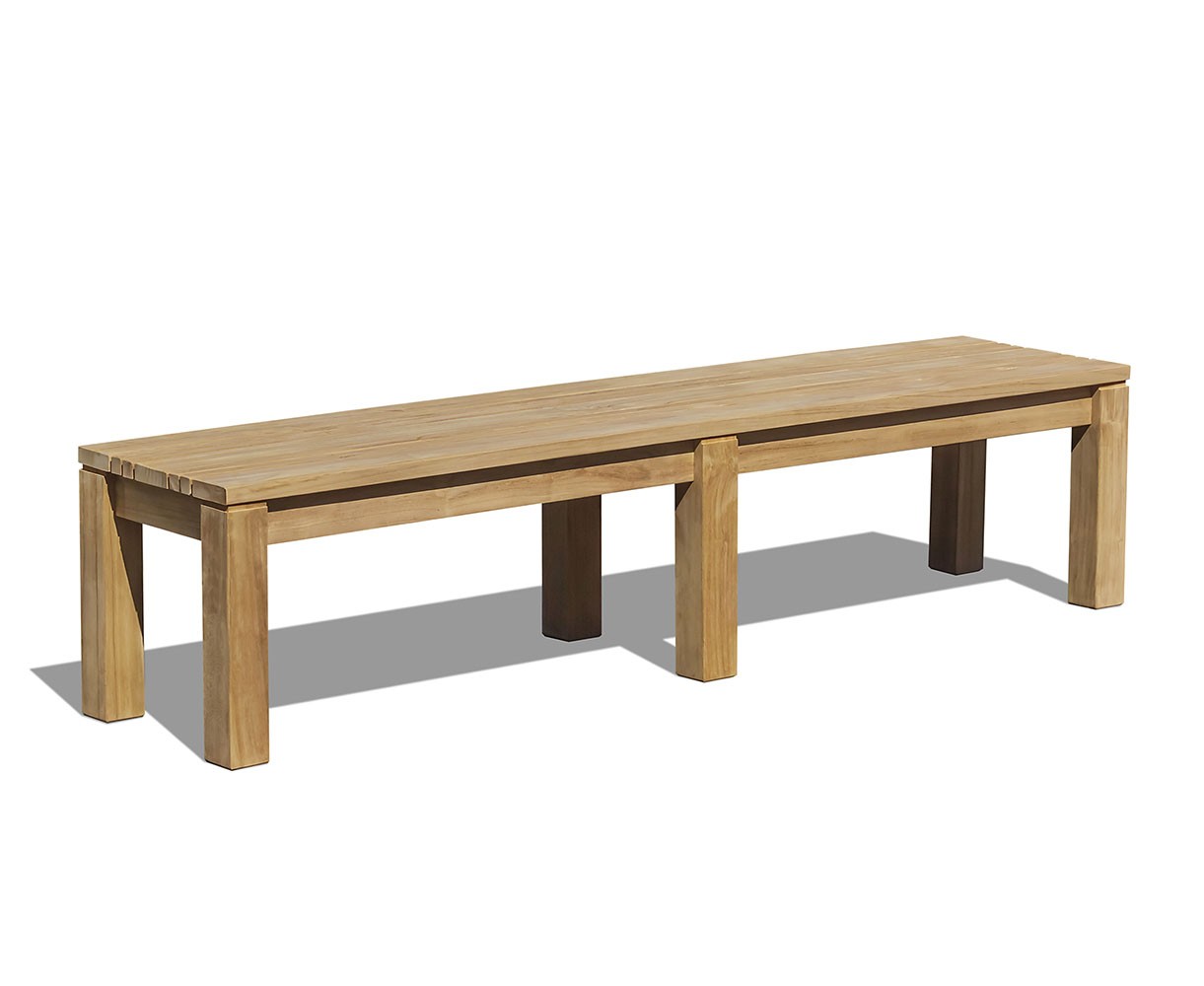 Chichester Teak Backless Bench 2m | School Gym Bench