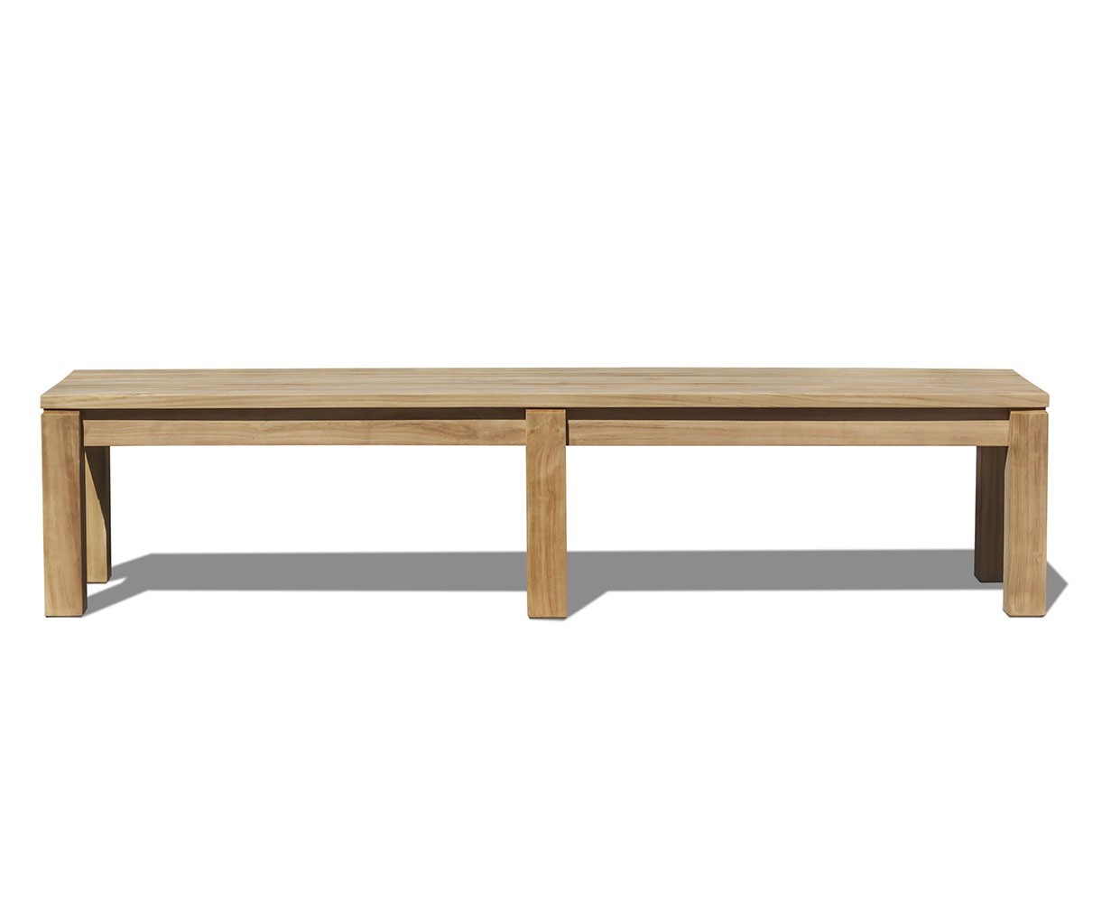 Chichester Teak Backless Bench 2m | School Gym Bench