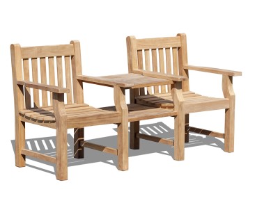 Taverners Vista Teak Garden Companion Seat