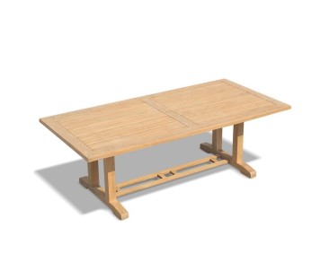 Cadogan 8 Seater Teak Pedestal Table 2.25m & Bali Stacking Chairs