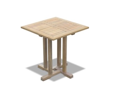 Canfield Square 70cm Table with 2 Bali Stacking Chairs Set