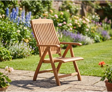 Bali Teak Outdoor Recliner Chair