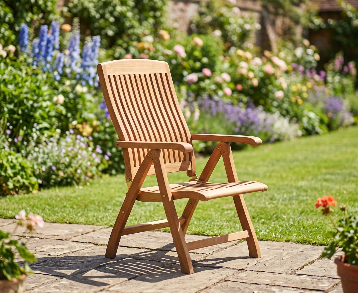 Bali Teak Outdoor Recliner Chair