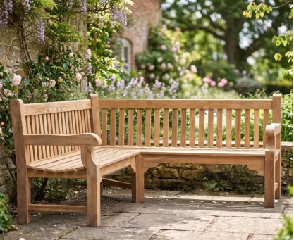 Balmoral Teak 1.8m Corner Garden Bench