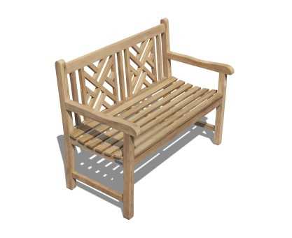 Princeton Teak 4ft Garden Bench | Lattice Garden Bench