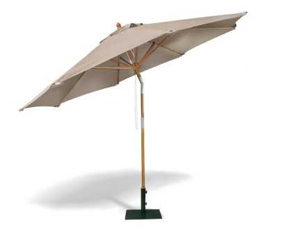 3m Taupe Octagonal Hardwood Parasol - Used: Good
