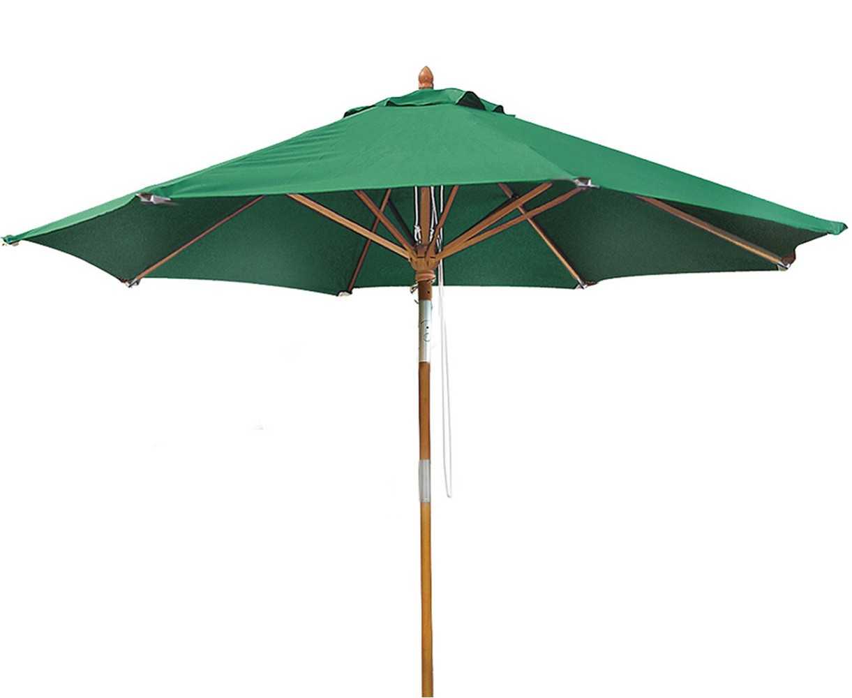 3m Green Octagonal Hardwood Parasol - Used: Good