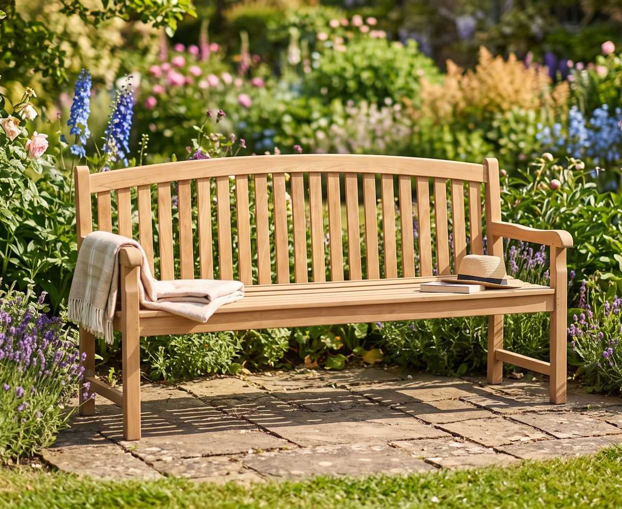 Clivedon Teak 4 Seater Garden Bench