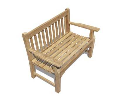 Taverners Teak 2 Seater Garden Bench | Heavy Duty Garden Bench
