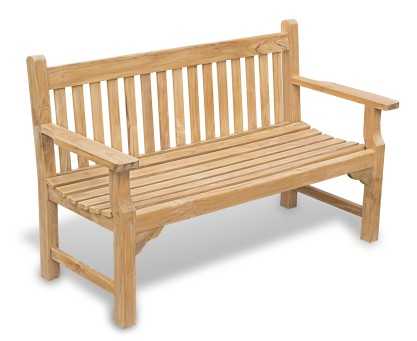 Taverners Teak 3 Seater Garden Bench | Wooden Park Bench